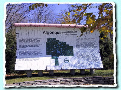 Eingang des Algonquin Provincial Park